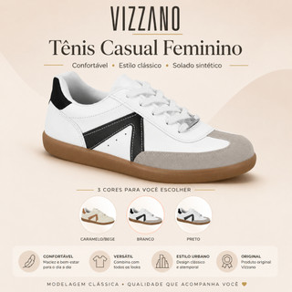 Sapato Feminino Vizzano Casual Modelagem Clássica Solado Sintético Original