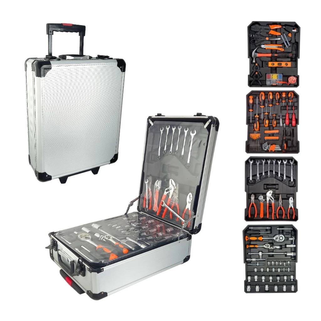 Kit Maleta De Ferramentas C/ Rodas 187 Peças Profissional