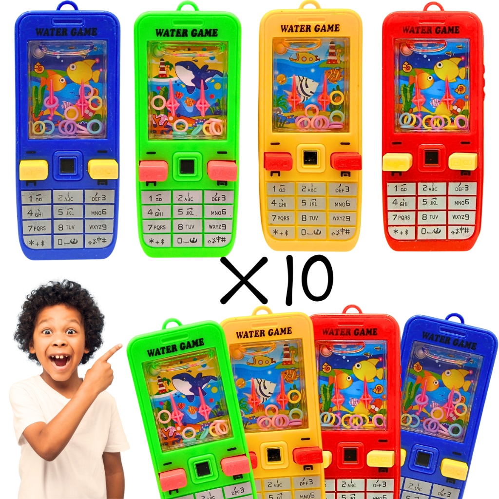 10 Jogos Joguinho Brinquedo Argola Aquaplay Celular Game Criança Prenda Junina Lembrancinha Atacado