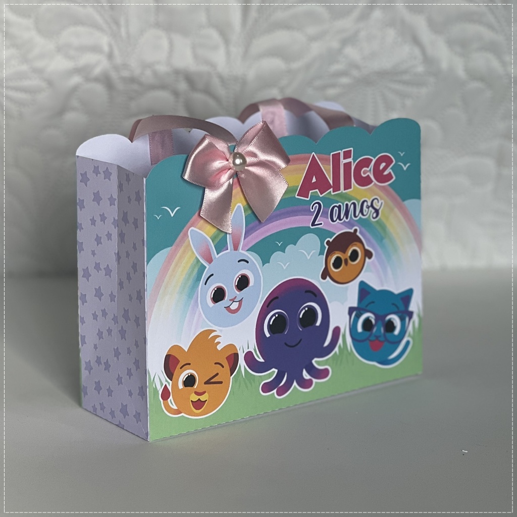 sacolinha pegue e monte bolofofos menina-sacolinha personalizada-papelaria personalizada-lembrancinha personalizada