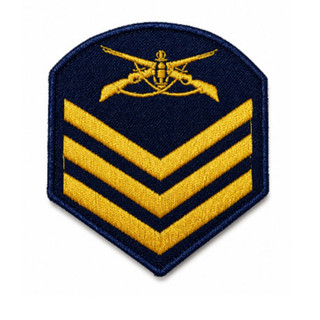 Patch Bordado Par de Divisas azul de 3°SG Ifantaria Com velcro
