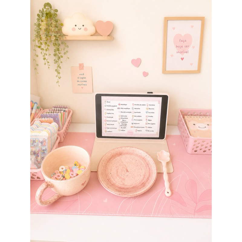 Kit Papelaria Fofa Scoops - itens de papelaria fofa e criativa