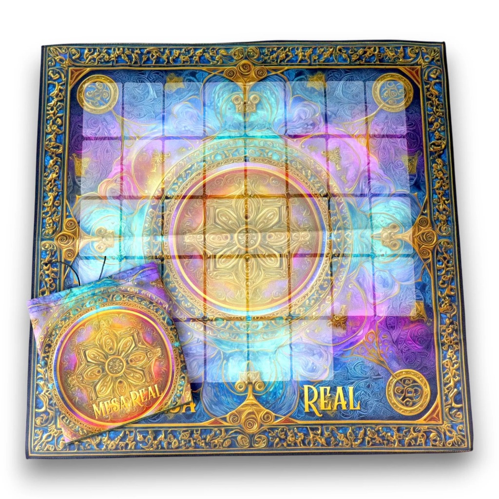 Toalha Mesa Real Baralho Cigano Suede Premium 70x70 + Bag | Petit Lenormand Profissional