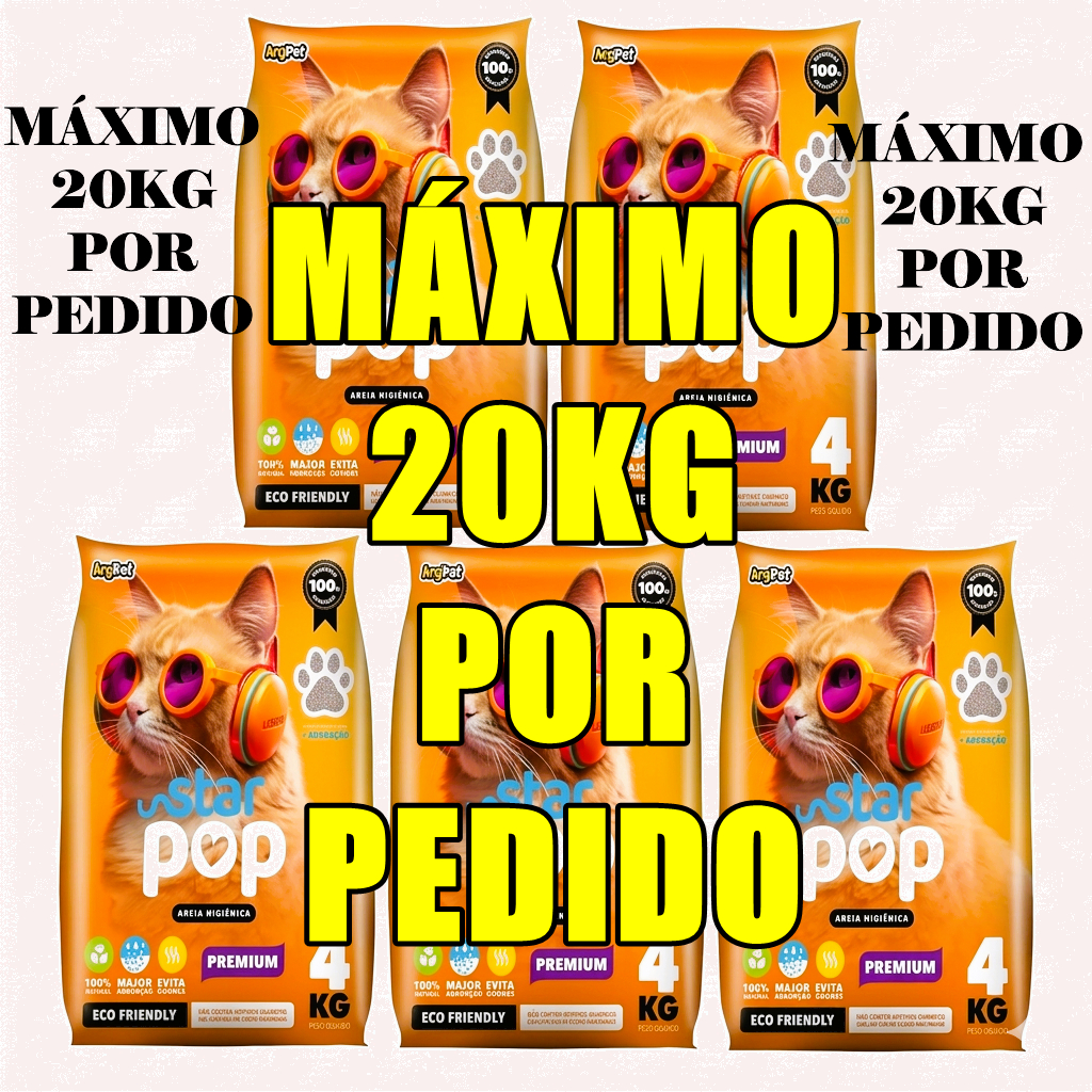 Kit 20kg Areia Sanitária Alta Absorção - Higiênica Anti Odor Super Premium Econômica ideal para seu Gatos Argila Natura2
