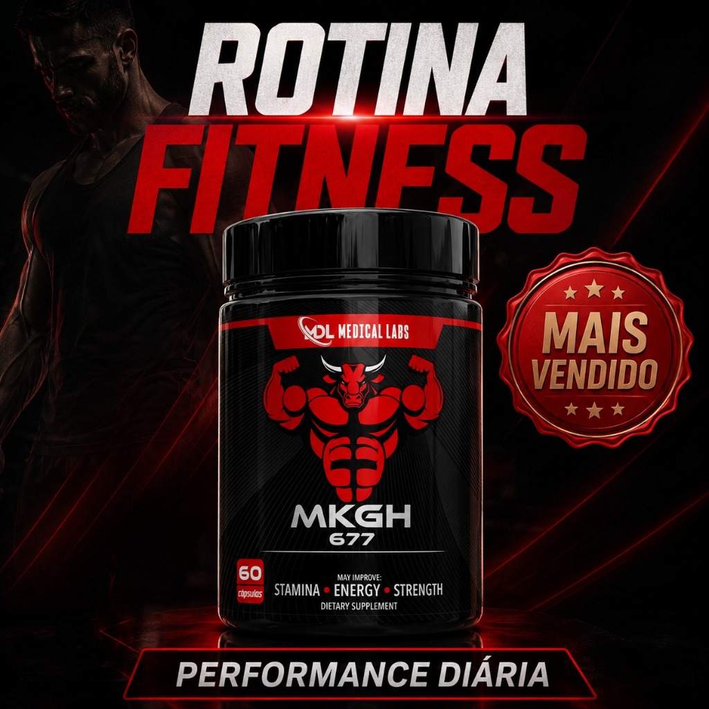 MKGH 677 Suplemento Fitness Premium 60 Cápsulas | Performance Diária, Energia e Rotina Fitness