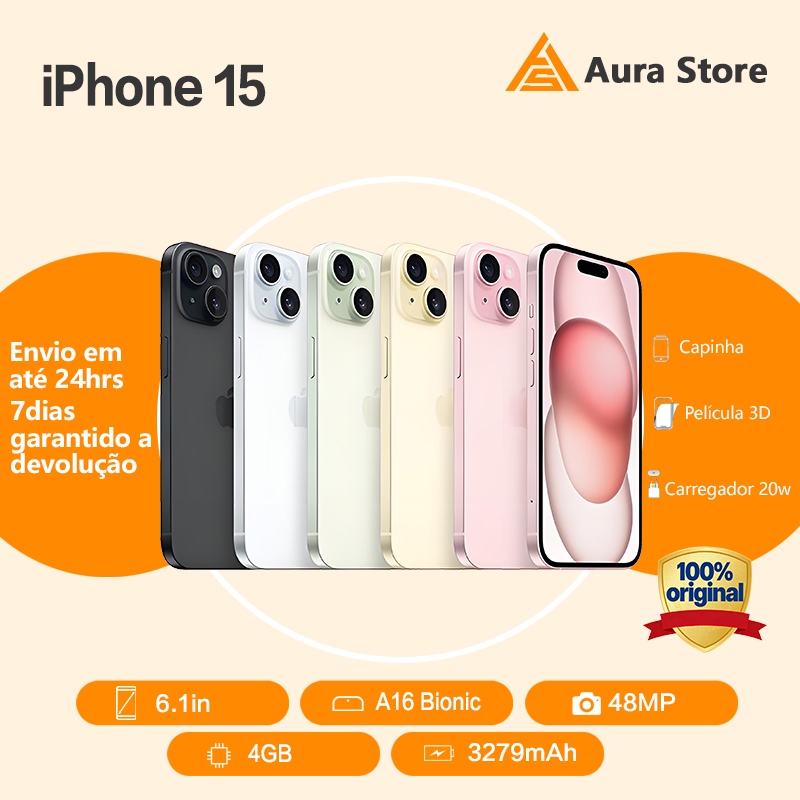 Celular Iphone 15 128gb 100% Original Com Garantia- Vitrine