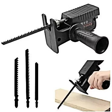 Adaptador Serra Sabre para Furadeira Parafusadeira Lâminas Corte Madeira PVC Metal