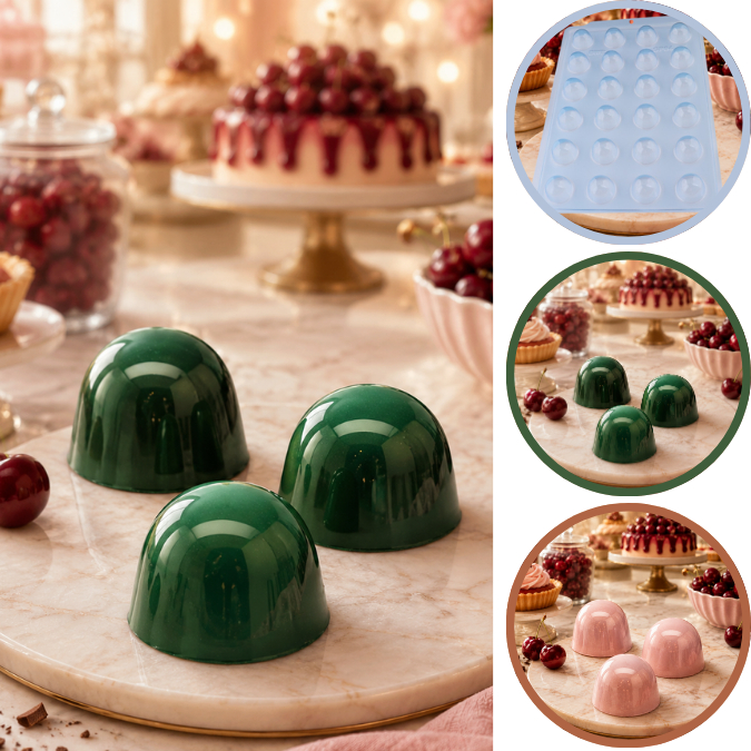 1~5 Forma BWB Simples Semiprofissional, Doces Finos Chocolates Cód. 3515 - SP Cereja Lisa (CHOCO)