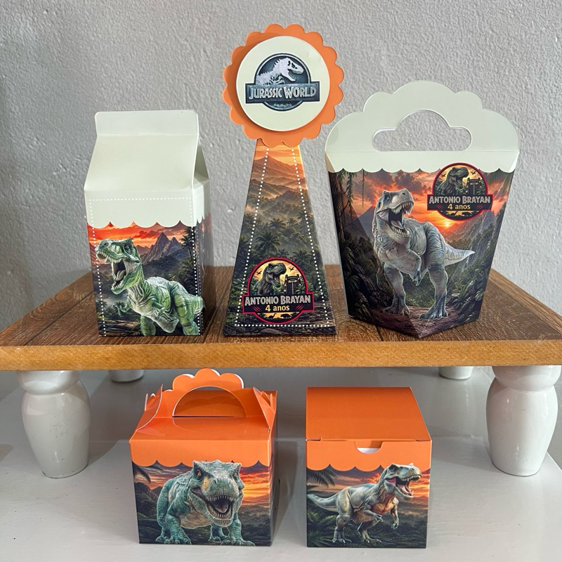 Dinossauro Jurassic - kit festa personalizados - lembrancinha papelaria - mimo festa aniversário infantil
