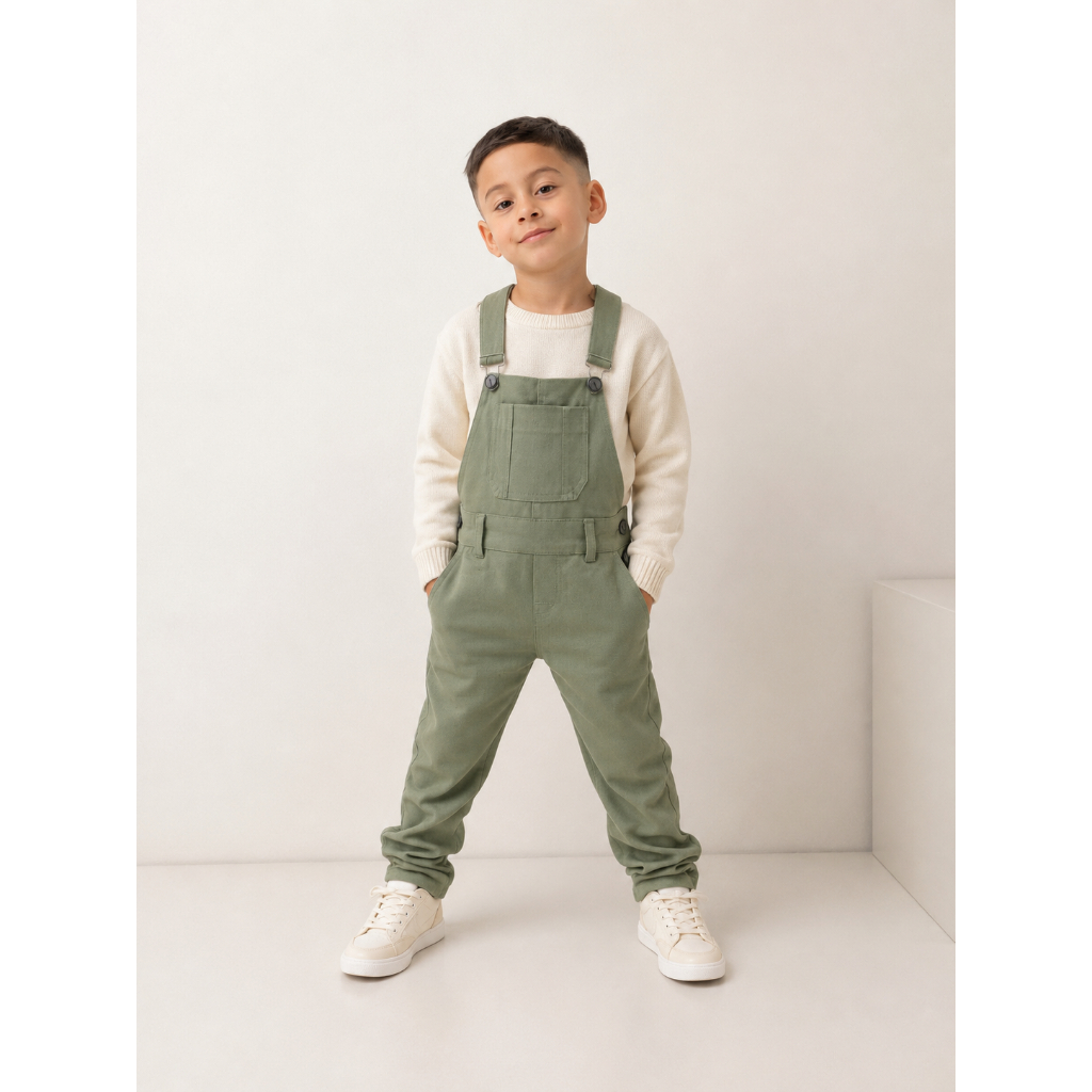 Jardineira Sarja Infantil Menino Varias Cores Salopete Jeans Masculino