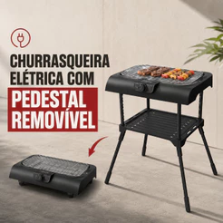 Churrasqueira Elétrica Portátil Churrasqueira Com Pedestal 127v Churrasqueira de Apartamento