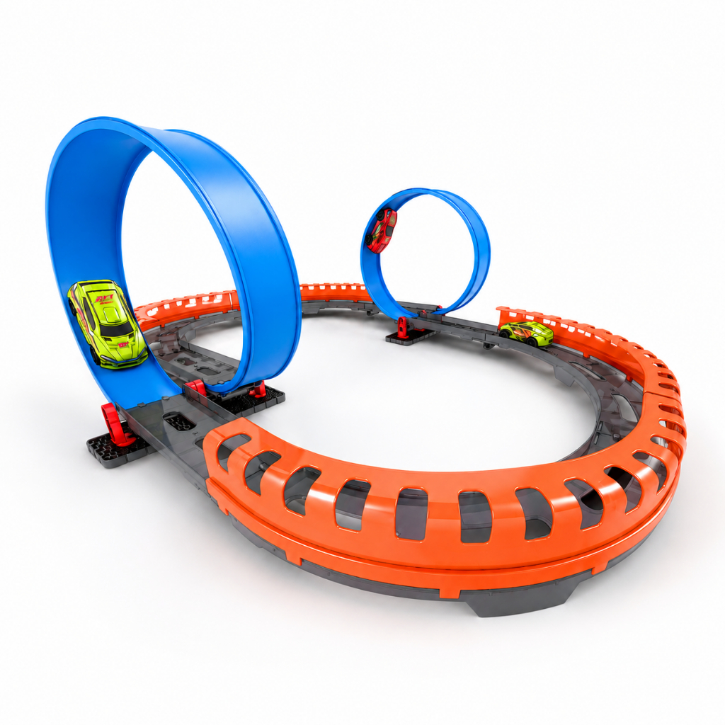 Pista Autorama Looping 360 Duplo 41 Peças Carrinho Menino Original
