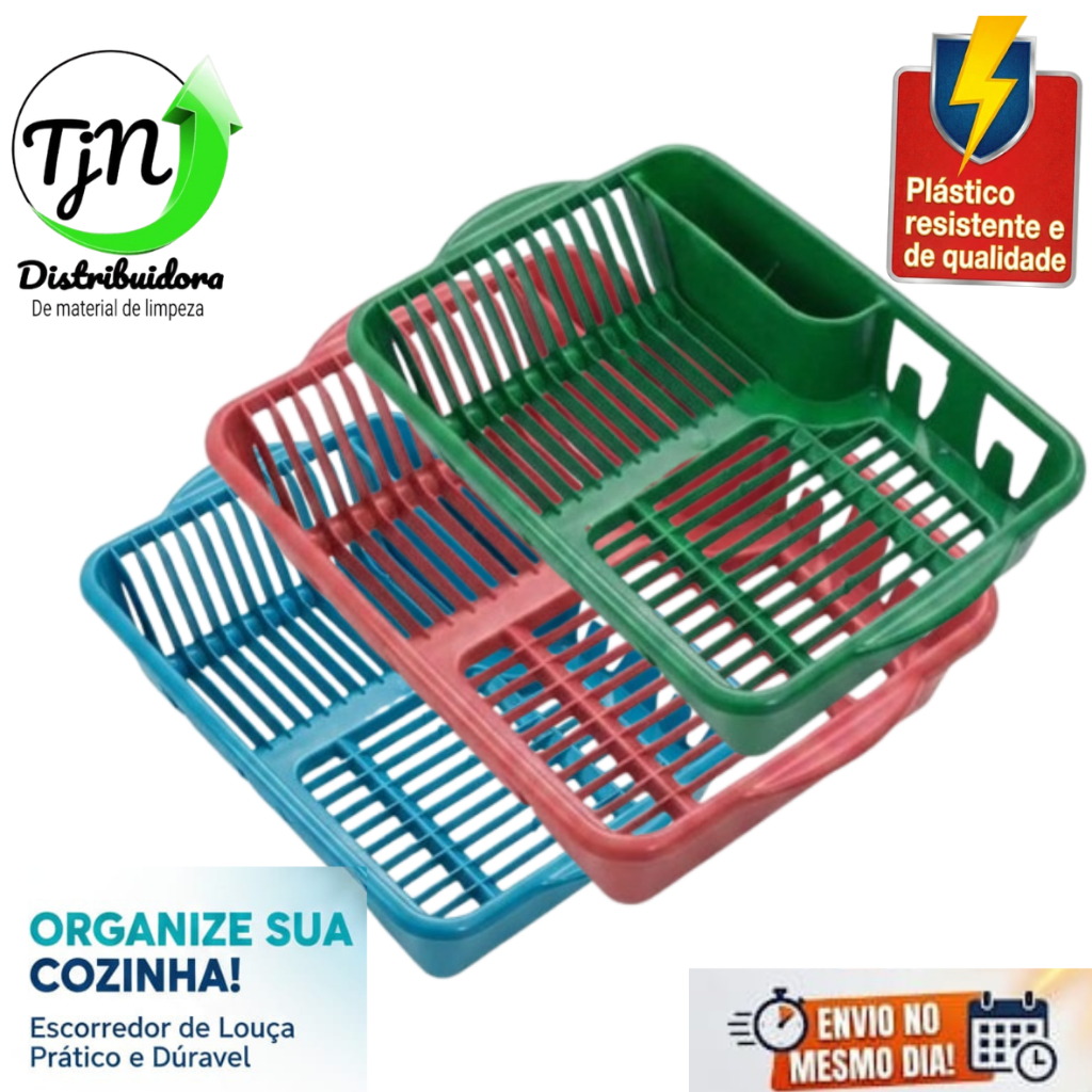Escorredor de Louça plástico  Cozinha Prato, Talheres e Copo