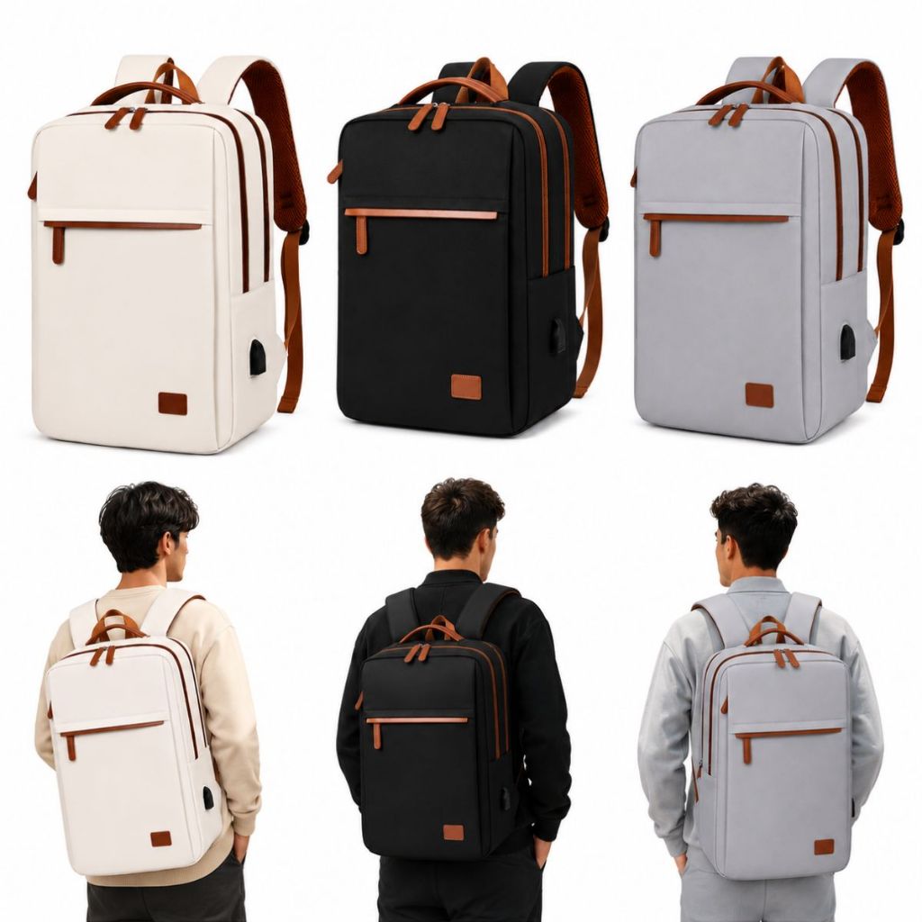Mochila mala Executiva Premium, Compartimento para Notebook Impermeável Grande Capacidade Expansível