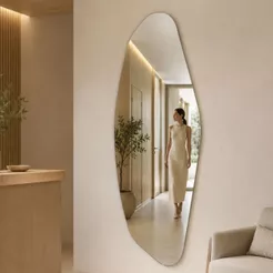 Espelho Lopazzi Corpo Inteiro 150cm Orgânico Brisa Lapidado Premium Sala Comercial Hall Corredor