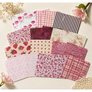 kit rosa 9x9cm papéis decorativos para colagem de scrapbook e journaling
