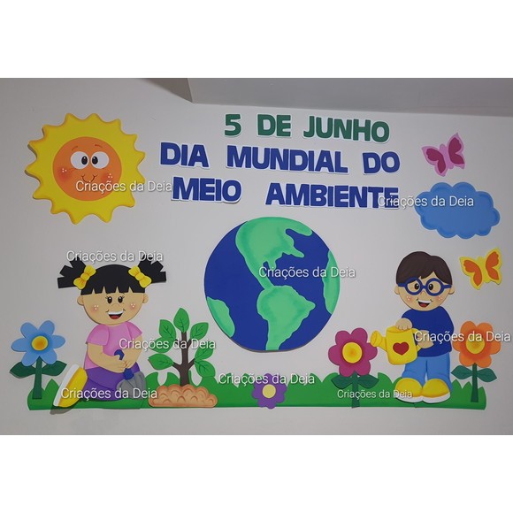 Painel do Meio Ambiente Grande 140 cm Kit em Eva