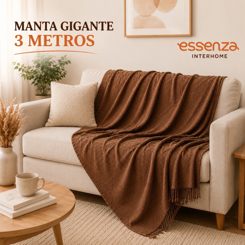 Manta Para Sofá King Gigante 3,00 x 1,80 100% Algodão Protetor Decoração