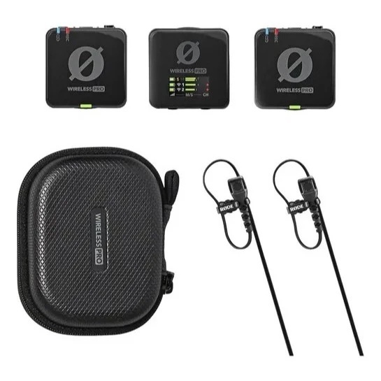 Microfone Lapela Rode Wireless Pro Para Câmera Pc Celular Co Preto