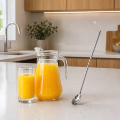 Colher Bailarina Aço Inox 30cm – Ideal para Drinks Sucos Coquetéis e Copos Altos