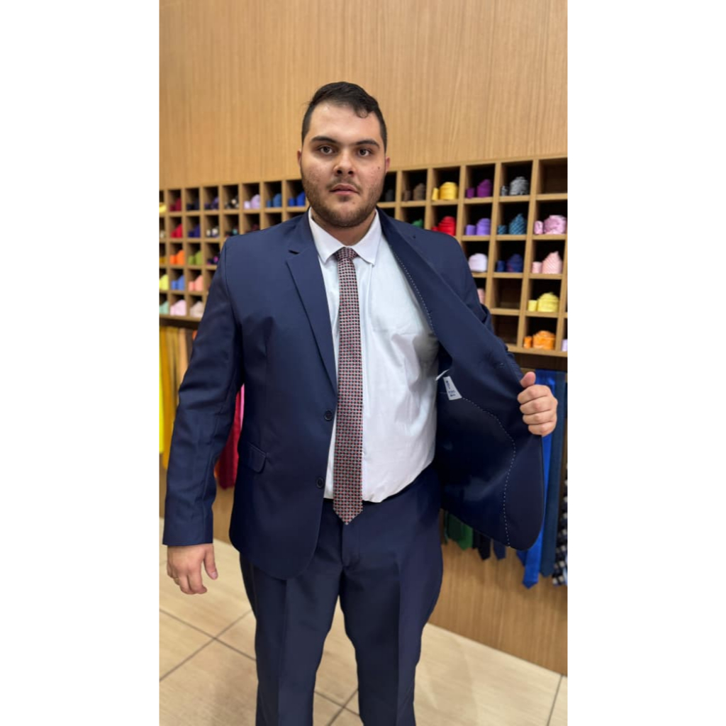 Terno Plus Size Masculino Slim Corte Italiano