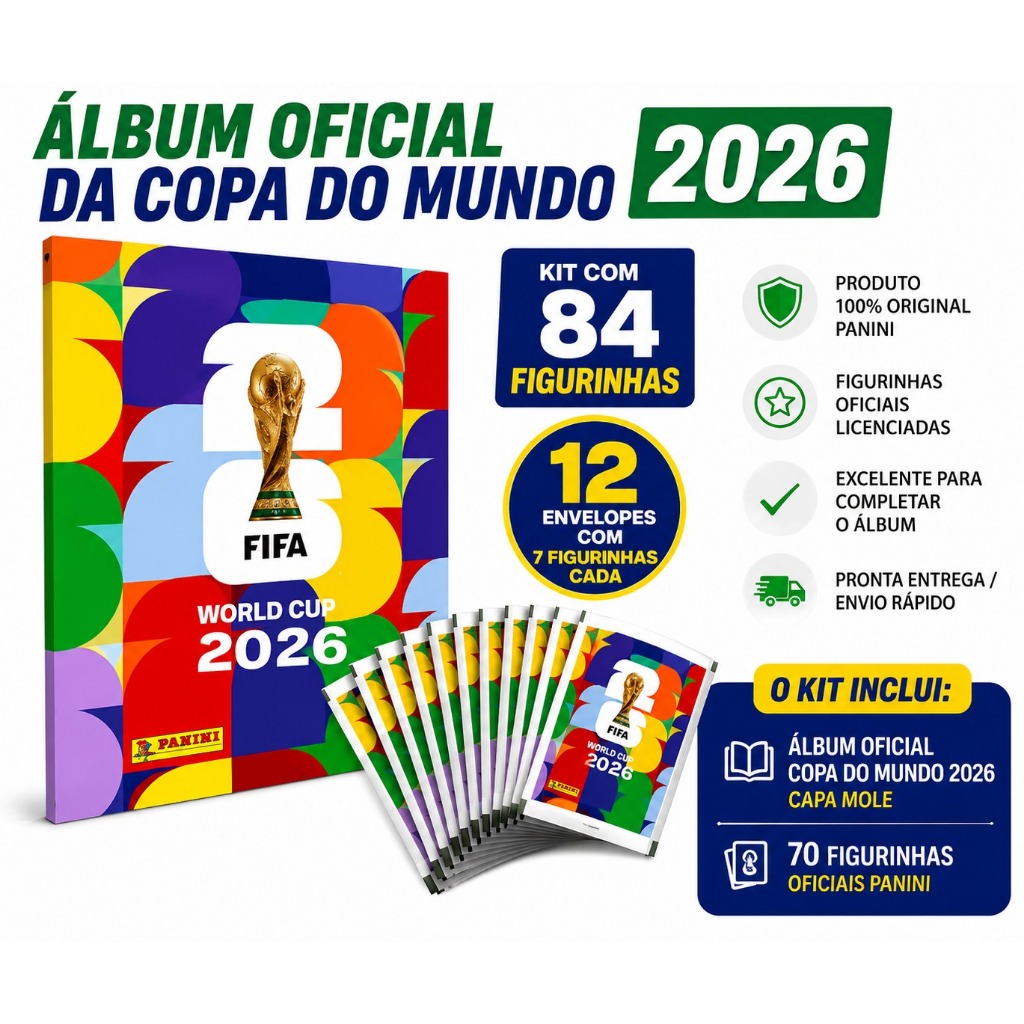 Àlbum Original Copa do mundo  + 84 Figurinhas