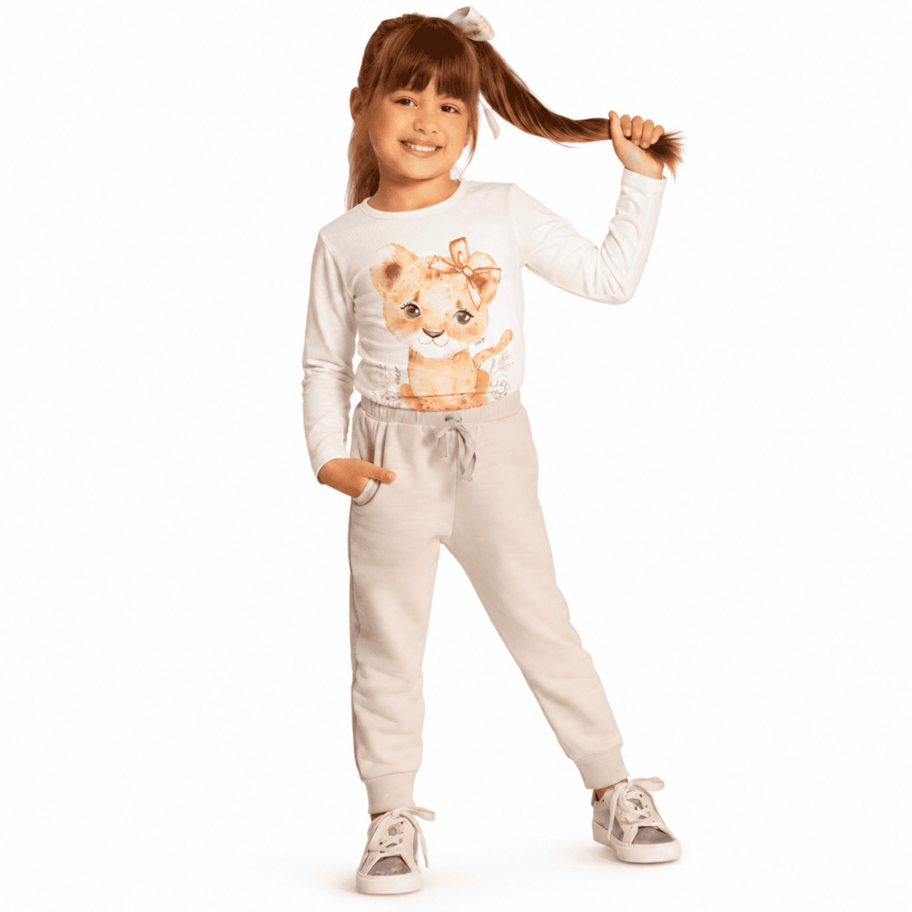 Blusa Infantil Feminina Alakazoo Manga Longa Estampada Casual Premium Confortável Menina
