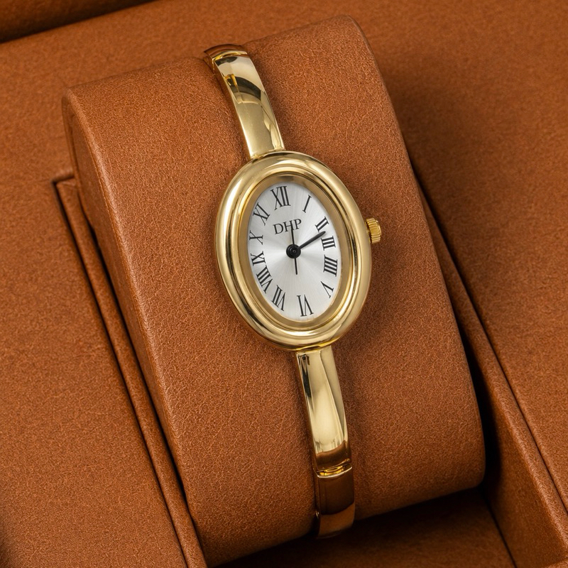 Relógio Bracelete Feminino DHP Á prova d’água em aço inoxidável qualidade premium moda blogueira elegante e retro luxo