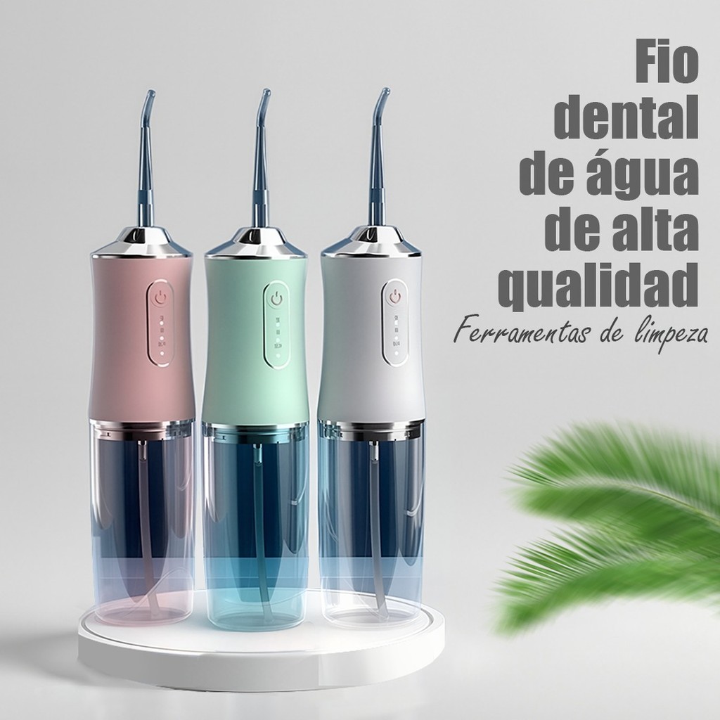 Kit Dental 2 em 1 Recarregável – Irrigador Bucal + Escova Elétrica Profissional Portátil