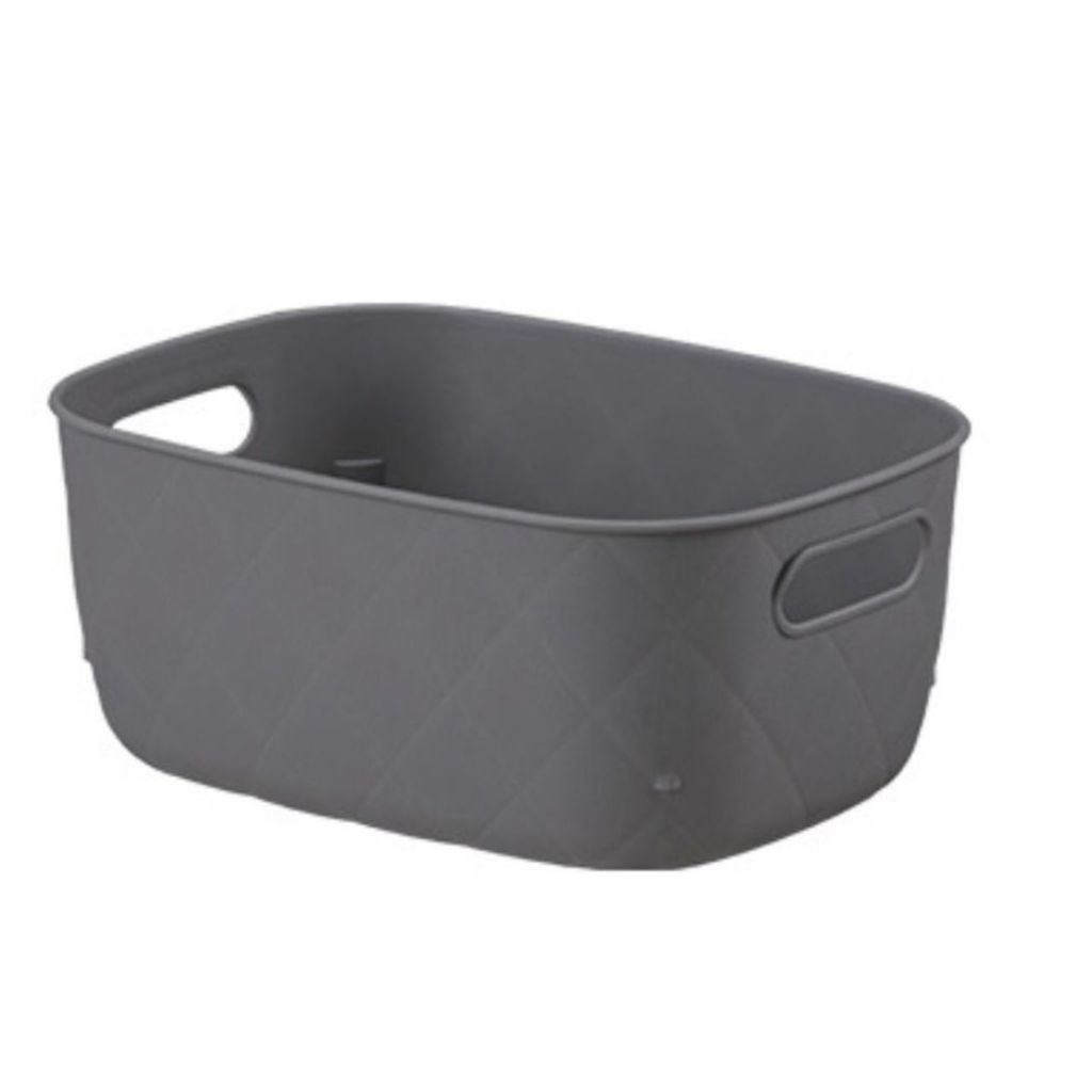 Caixa Organizadora Puffer 4 L Cinza Chumbo Coza