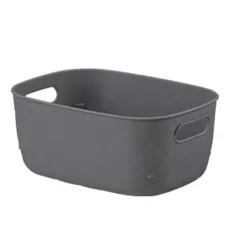 Caixa Organizadora Puffer 4 L Cinza Chumbo Coza
