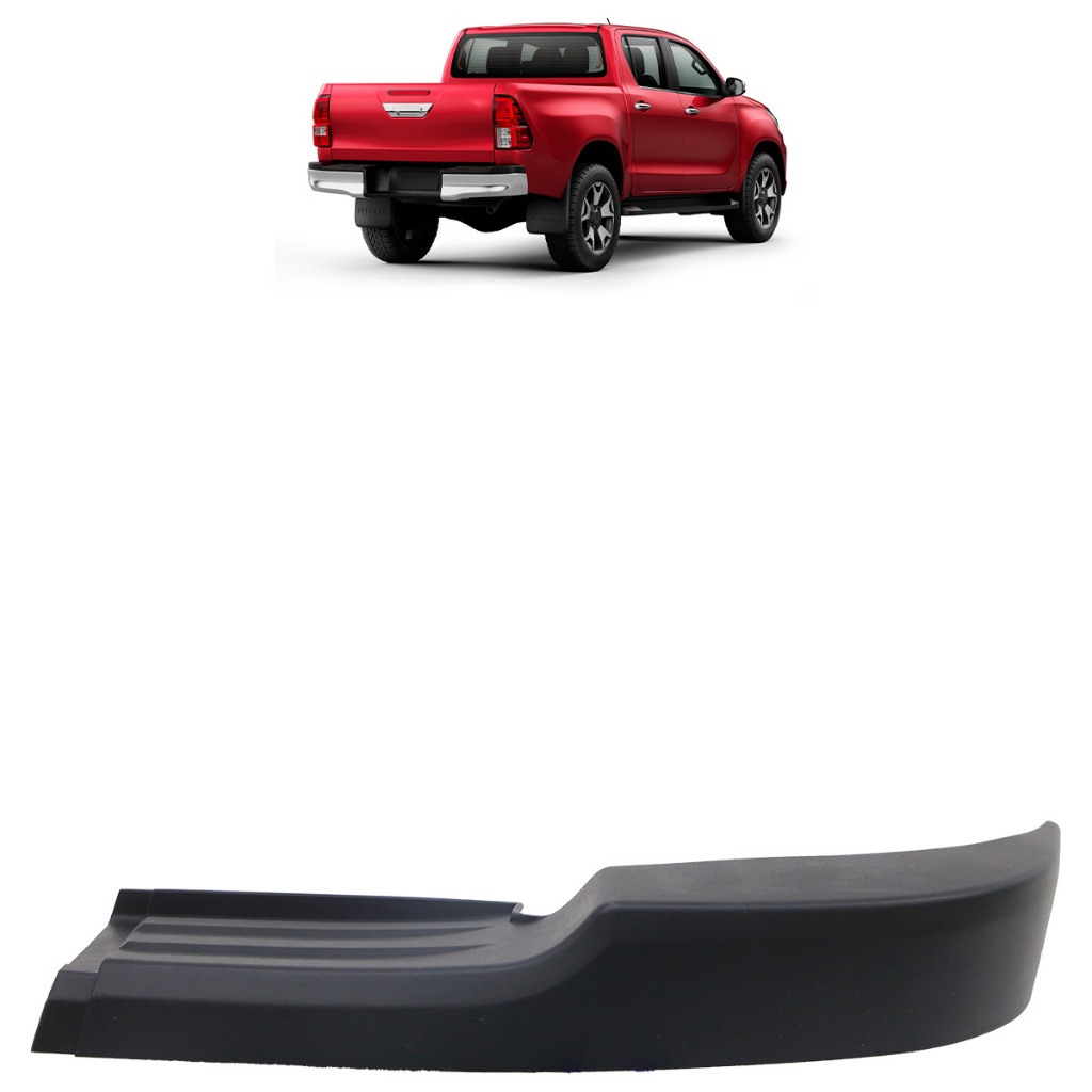 Pisante Ponteira Parachoque Traseiro Hilux 2016 2017 2018 2019 2020 Preto Texturizado