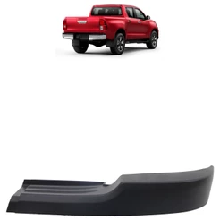 Pisante Ponteira Parachoque Traseiro Hilux 2016 2017 2018 2019 2020 Preto Texturizado