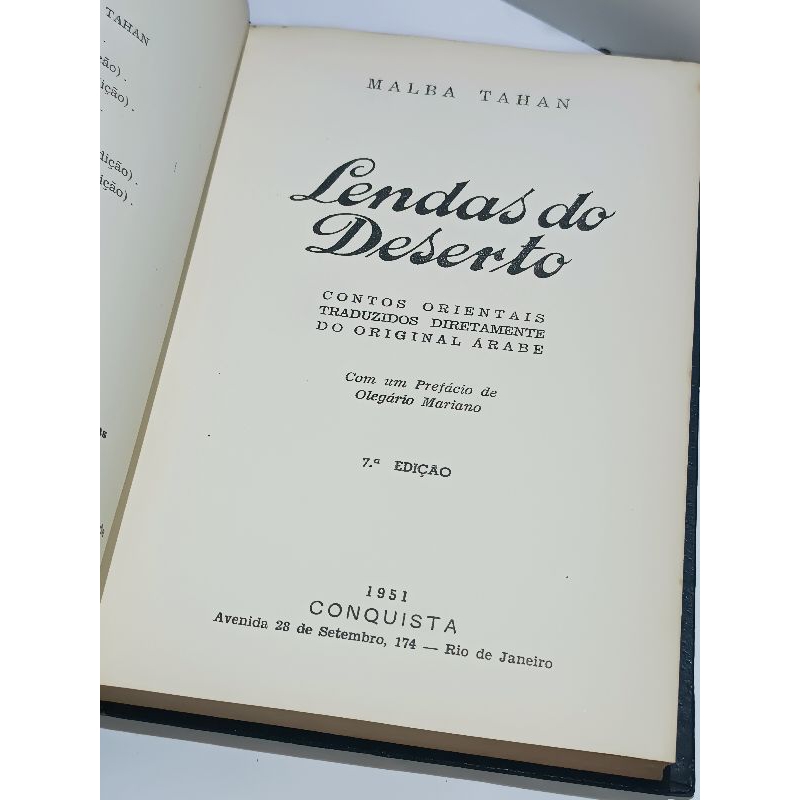 Livro de 1951 Lendas Do Deserto Contos Orientais do Original Árabe ver descrição