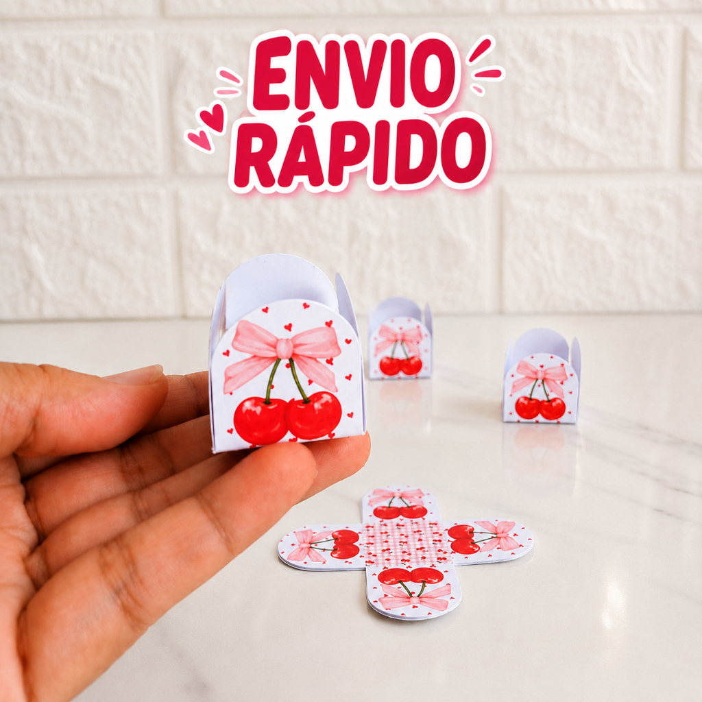 Forminha de Doces Cereja/ Personalizada no Tema Cerejinha /Lembrancinha de Festa /Aniversário