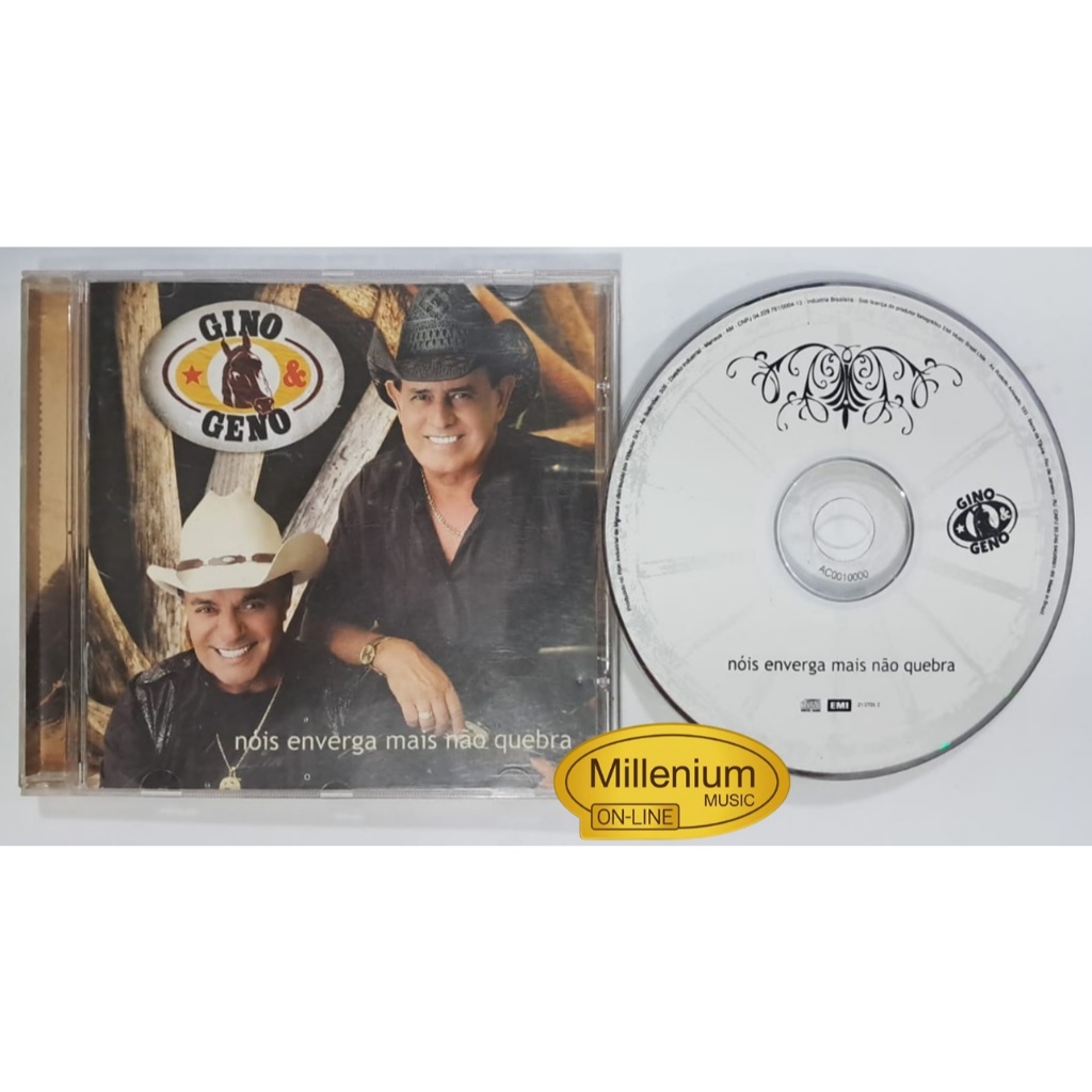 CD Gino & Geno  Nóis Enverga Mais Não Quebra 2008 Original Gravadora Colecionador Em Bom Estado
