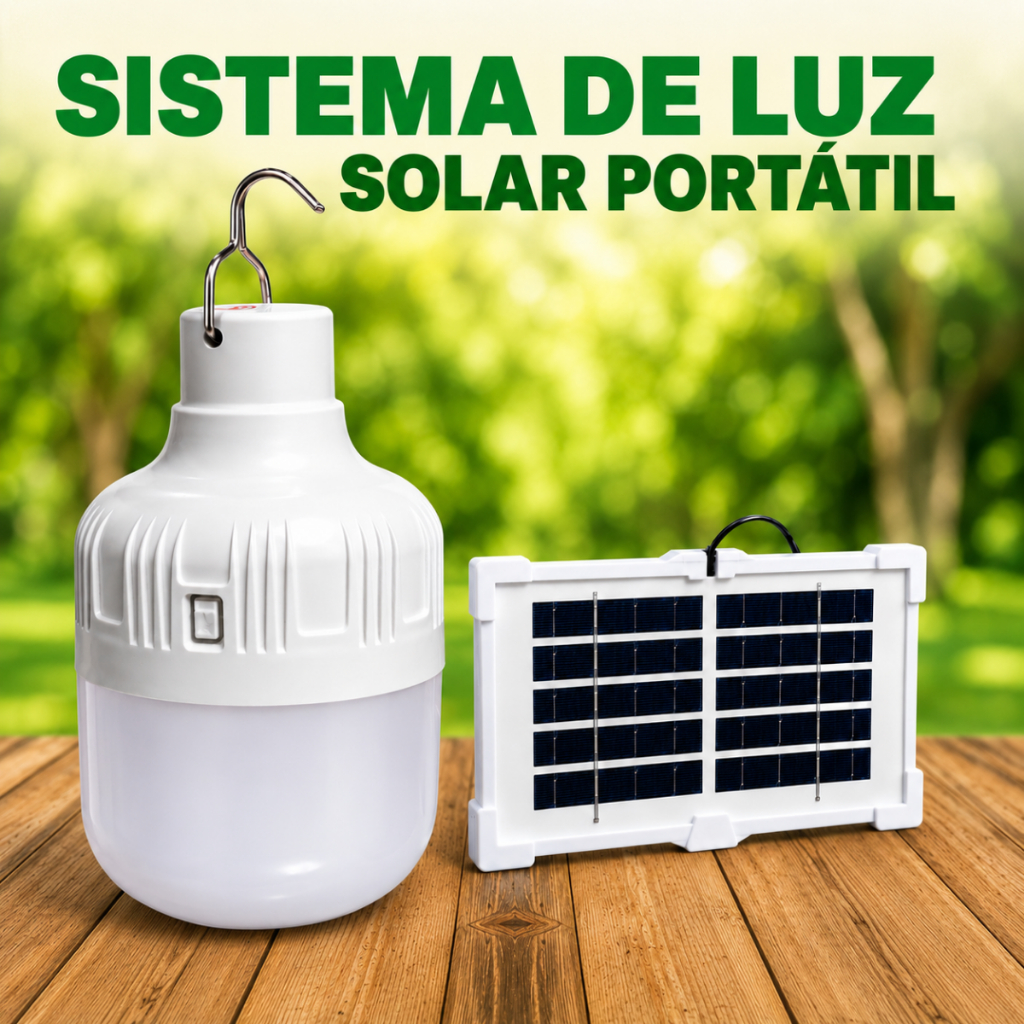 Lâmpada Led Solar Lampião Portátil Recarregável Acampamento Barraca Camping Pesca
