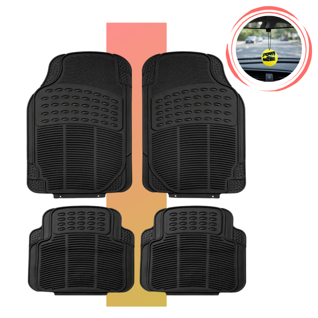 Jogo De Tapete Automotivo Todos Os Modelos De Carro Borracha Pvc Modelo 4 Peças + Brinde