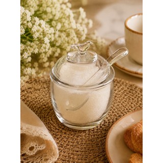Açucareiro com Colher e Tampa Bird 150ml Cristal Ecológico Wolff
