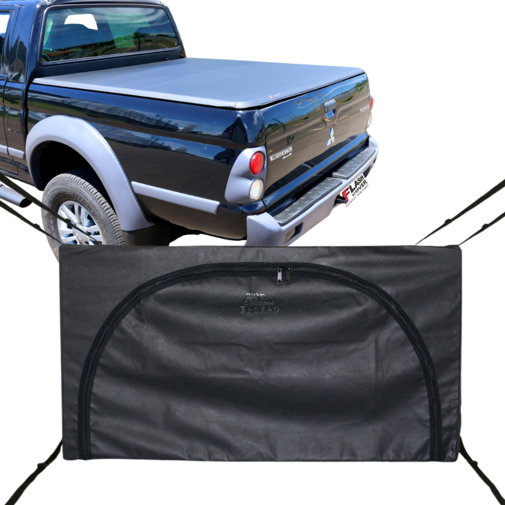 Bolsa Para Carroceria Flash Cover Ecobag L200 Outdoor Sport Até 2008 Tamanho G 378 Litros Preto
