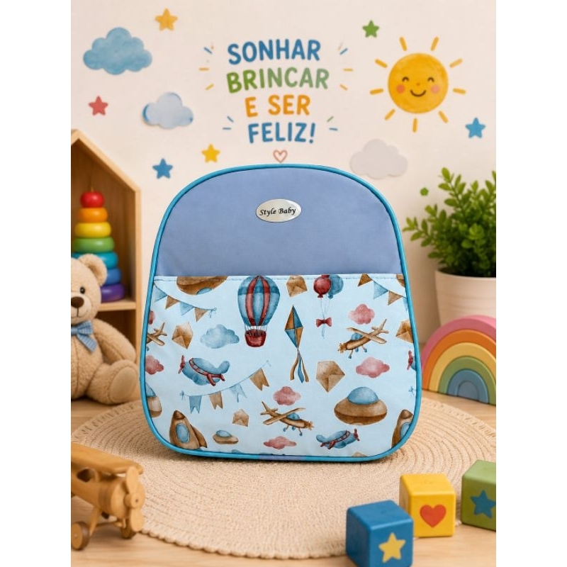 Mochila ametista infantil - maternidade - passeio - frasqueira