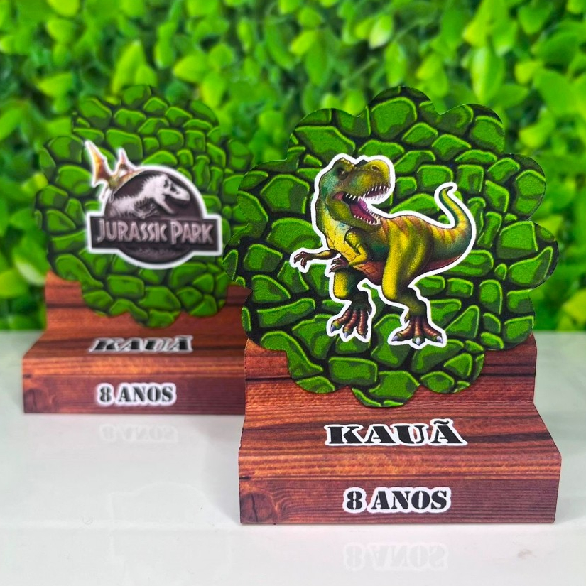 Porta Bis Duplo Personalizado JURASSIC PARK DINOSSAURO | Lembrancinha Decoração Presente COLADO