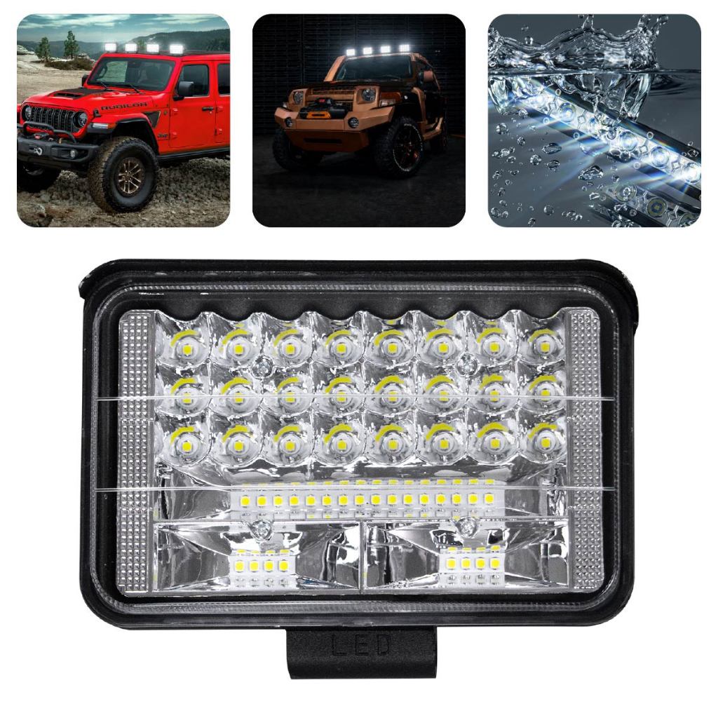 Farol Milha Auxiliar 48led 144w 9v36v Retangular Off Road