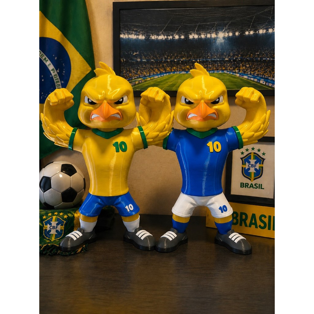 Mascote Canário do Brasil Decorativo 28cm | Enfeite Copa do Mundo Seleção Brasileira | Canarinho