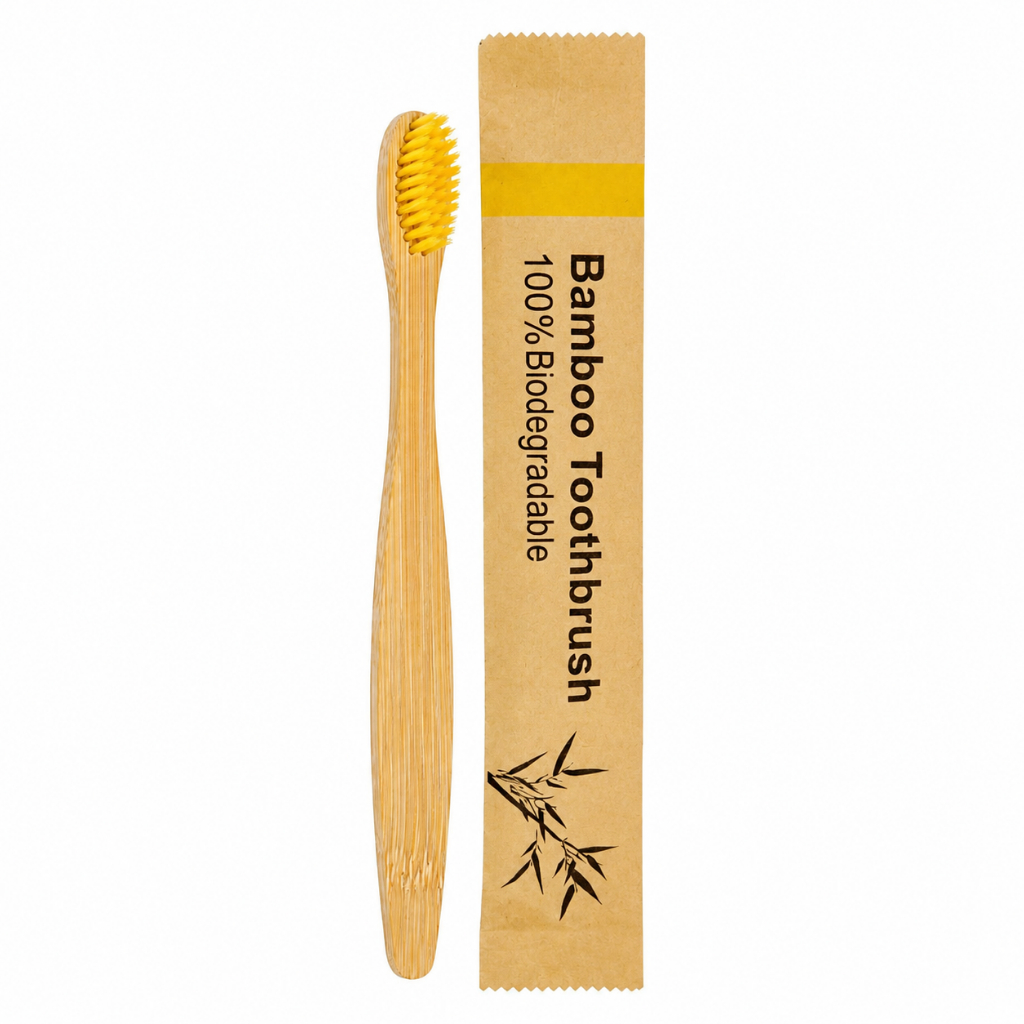 Escova Dental De Bambu Macia 100% Biodegradável