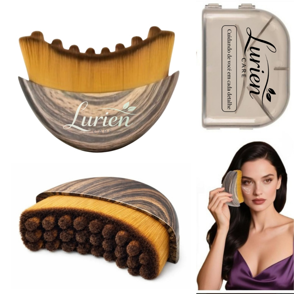 Escova Facial Para Drenagem Linfática Modeladora - Reduz Inchaço Escovinha Drenagem  - Ultra-Soft Gua Sha