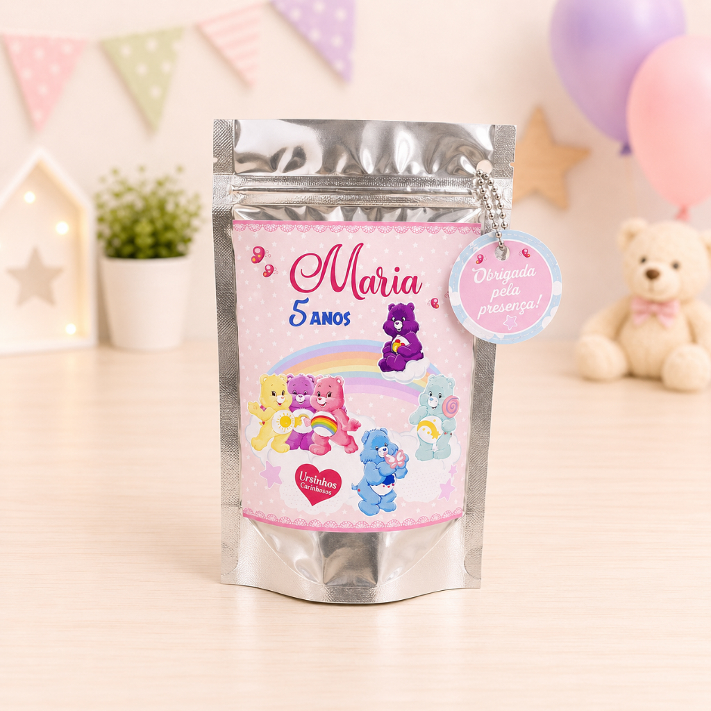 Forminha de Doces Ursinhos Carinhosos Personalizada no Tema /Lembrancinha de Festa /Aniversário
