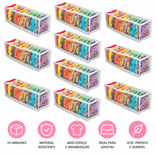 Colmeia Organizadora de gavetas kit 2/3/4/6/ ou 10 unidades Premium Tamanhos P,M,G,GG - O…