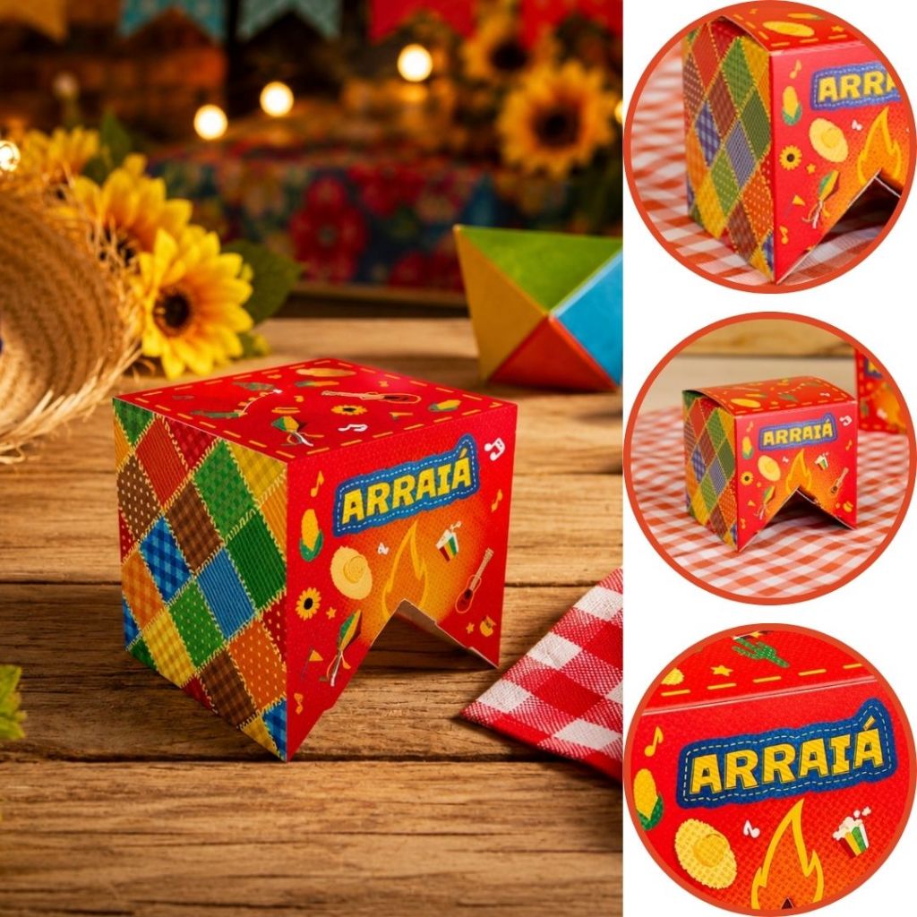 10 CAIXA BANDEIROLA NOSSO ARRAIA 6020 IDEIA ( FESTA JUNINA 2026 )