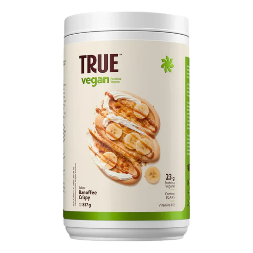 True Vegan Banoffee Crispy 837g True Source Proteína Vegetal